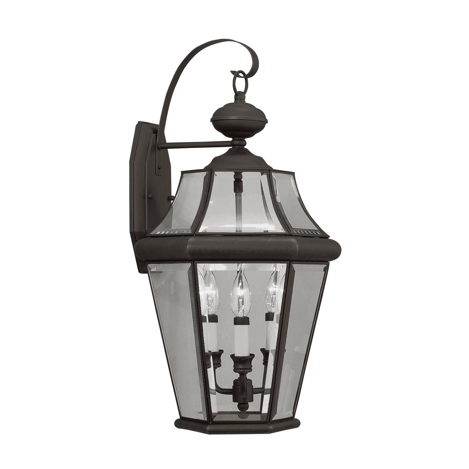Georgetown 24 Inch Tall 3 Light Outdoor Wall Light by Livex Lighting